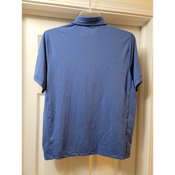 Untuckit Men's Size M Blue Short Sleeve Polo Polyester Spandex - Picture 5 of 7